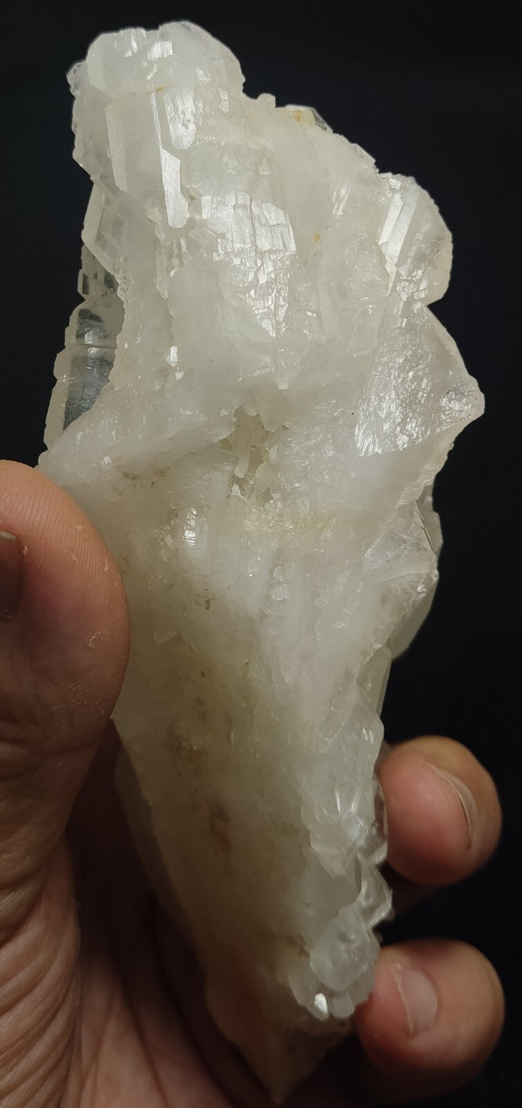 An aesthetic specimen of terminated faden Quartz crystals cluster 462 grams