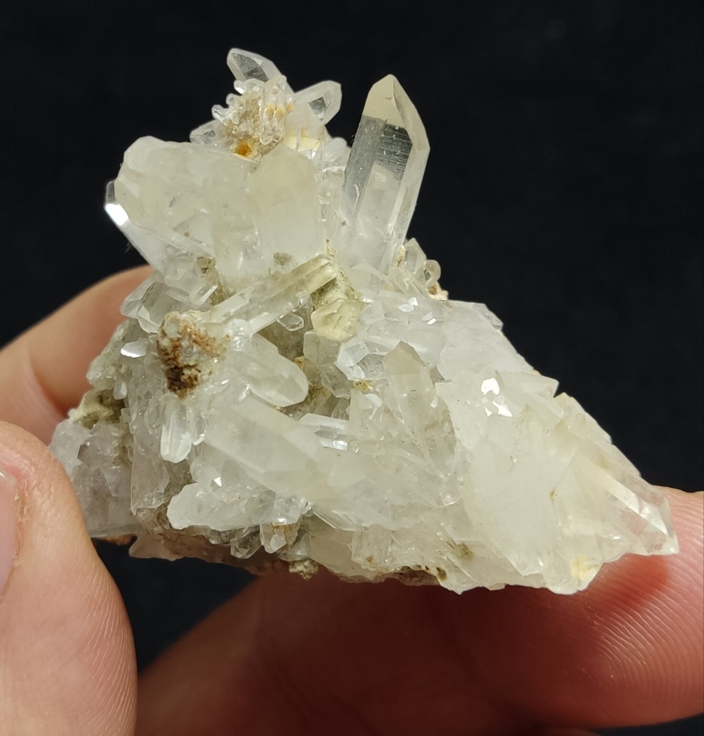 An Aesthetic specimen of terminated Quartz crystals on matrix 44 grams