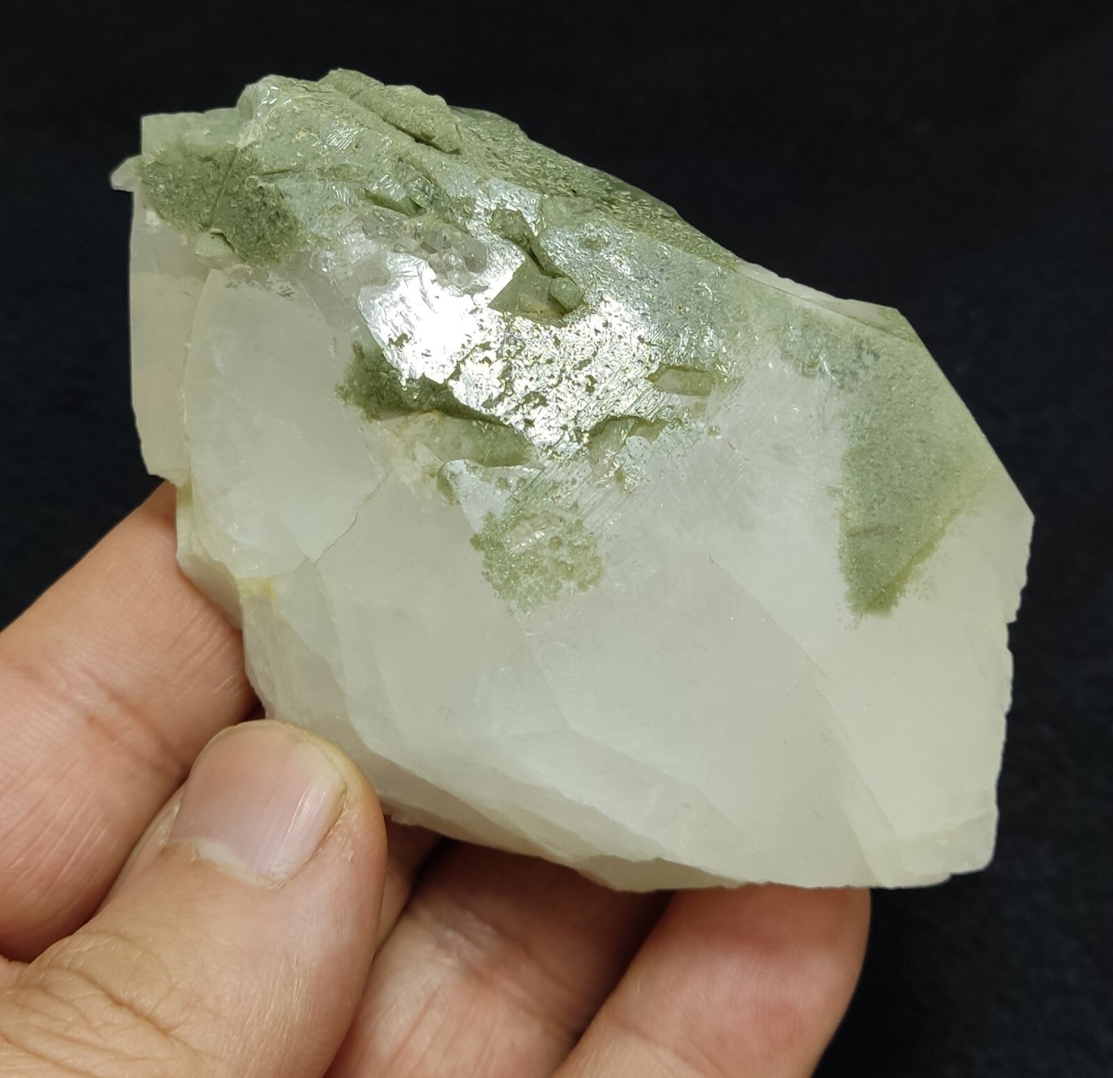 Chlorite quartz terminated crystal specimen 187 grams
