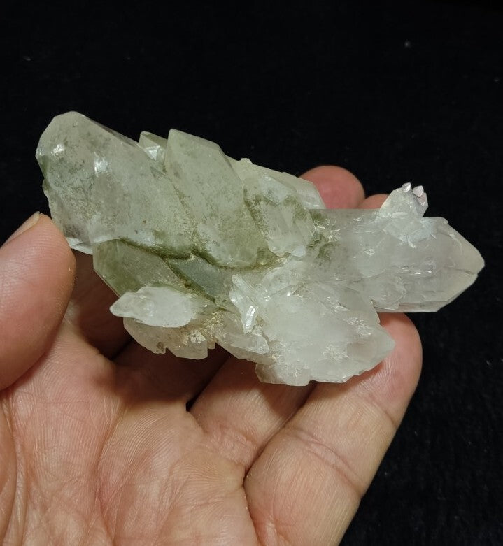 Natural Chlorite quartz Cluster specimen  143 grams