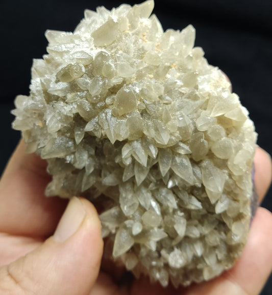 An Aesthetic Naturally terminated specimen of dogtooth calcite with fluorite 199 grams