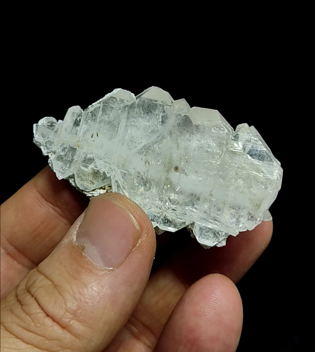 An amazing specimen of terminated faden Quartz crystal on matrix 37.5 grams