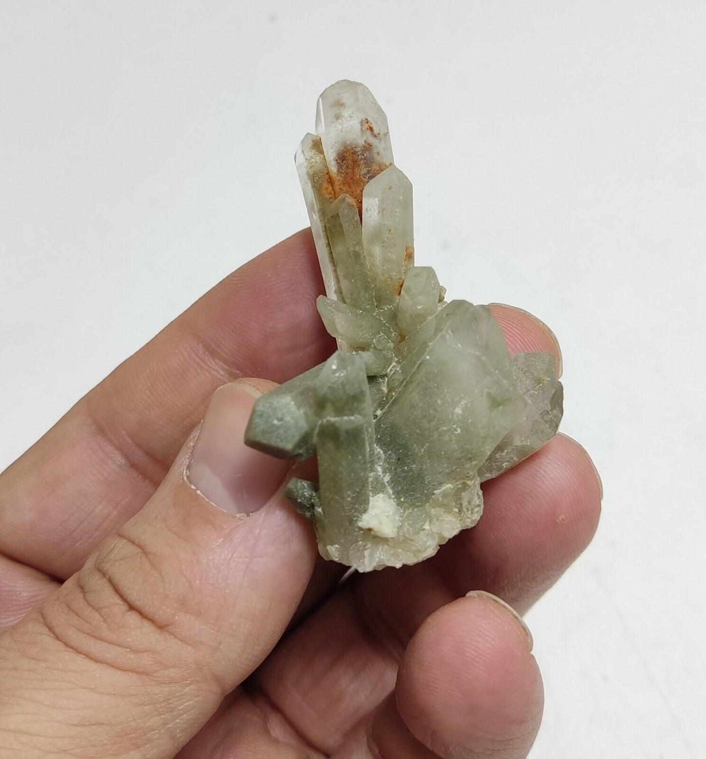 A very Aesthetic Natural beautifully terminated Chlorite Quartz cluster 29 grams