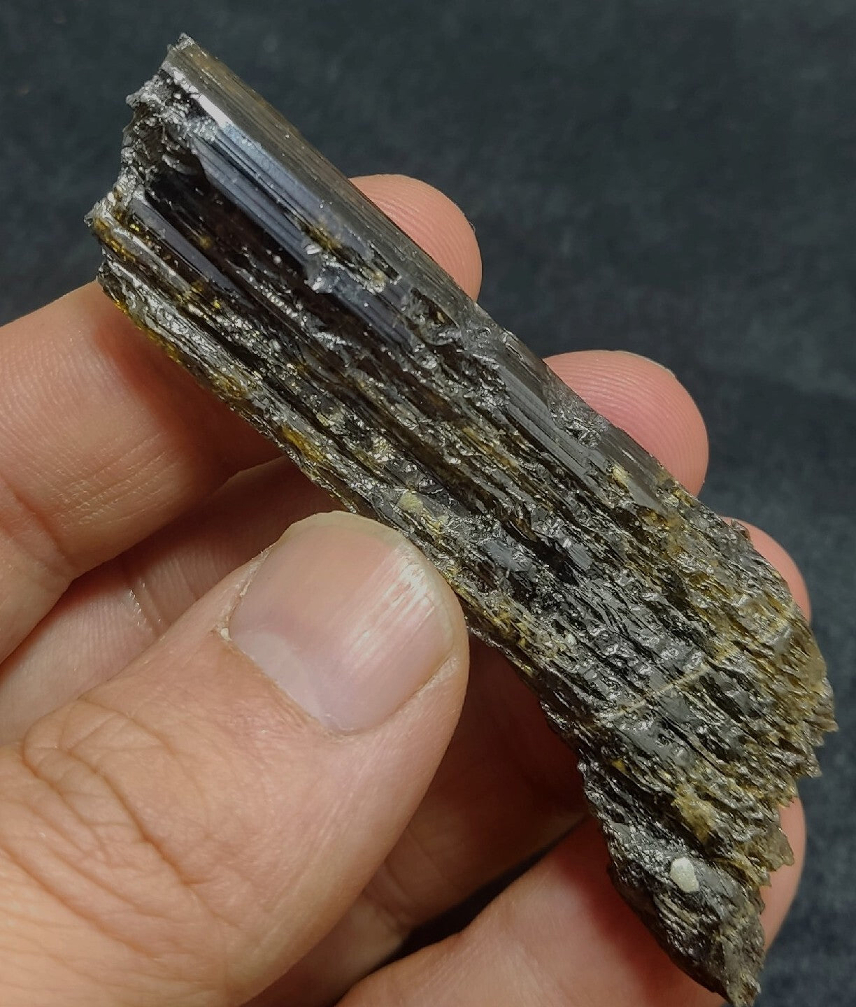 Single etched Epidote Crystal 34 grams