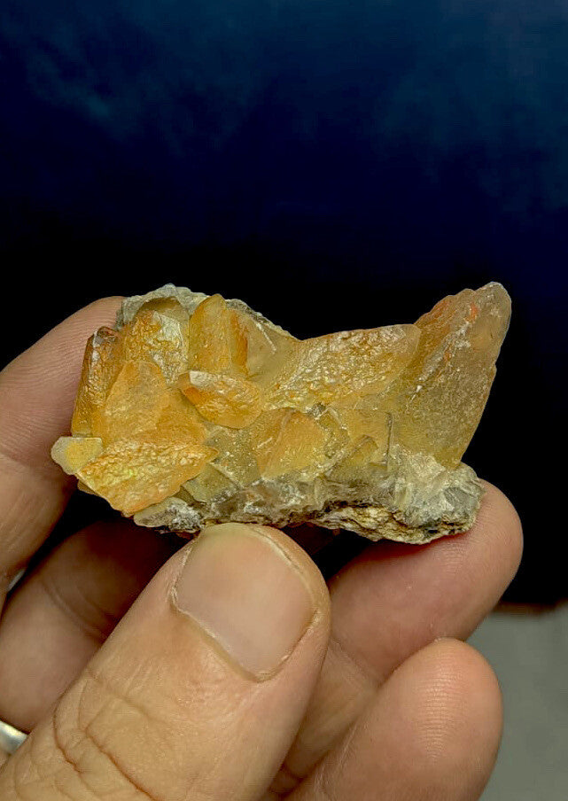 Natural  Calcite Cluster On Matrix With Flourite 51 Grams.