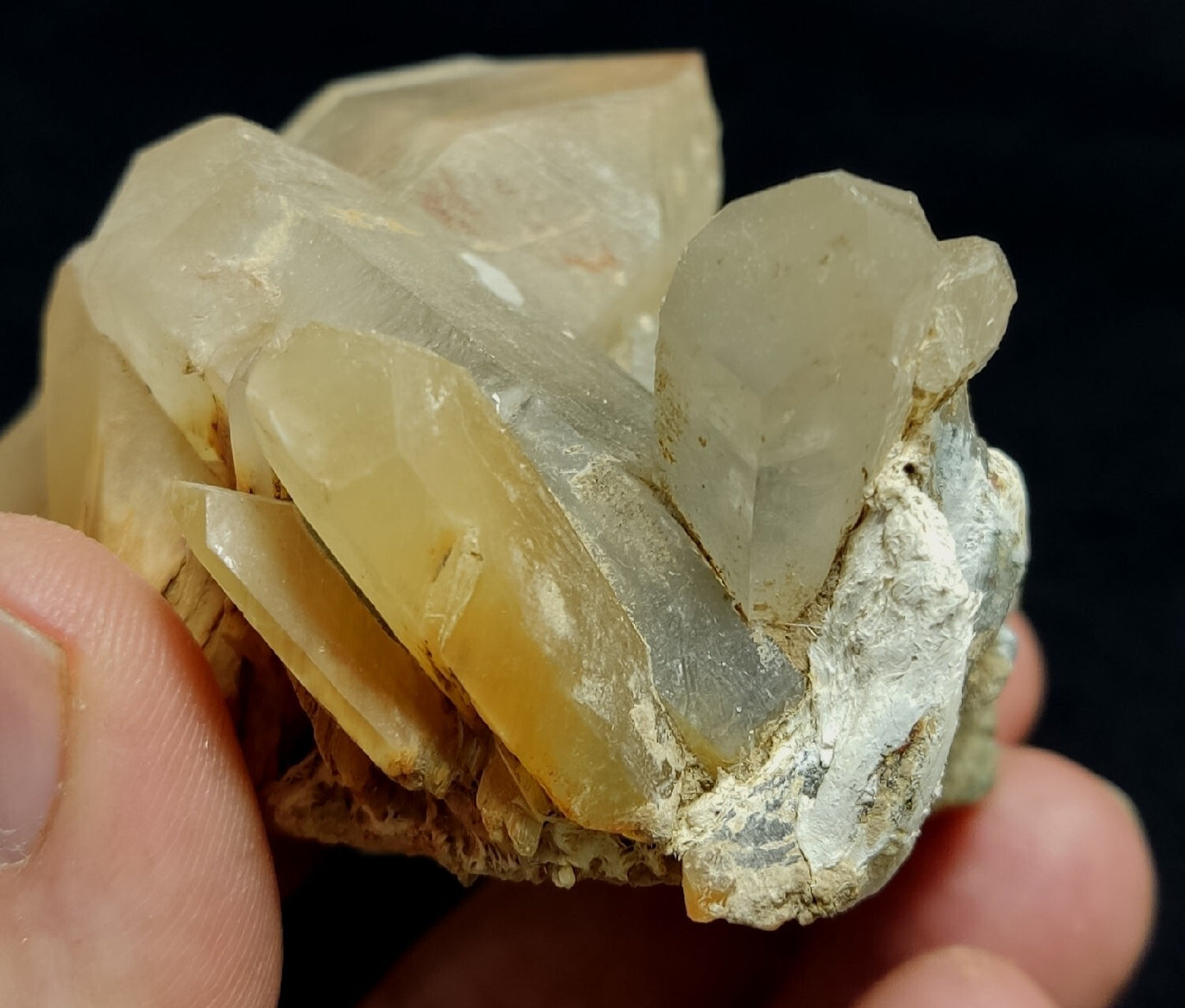 Amphibole included quartz cluster specimen 179 grams