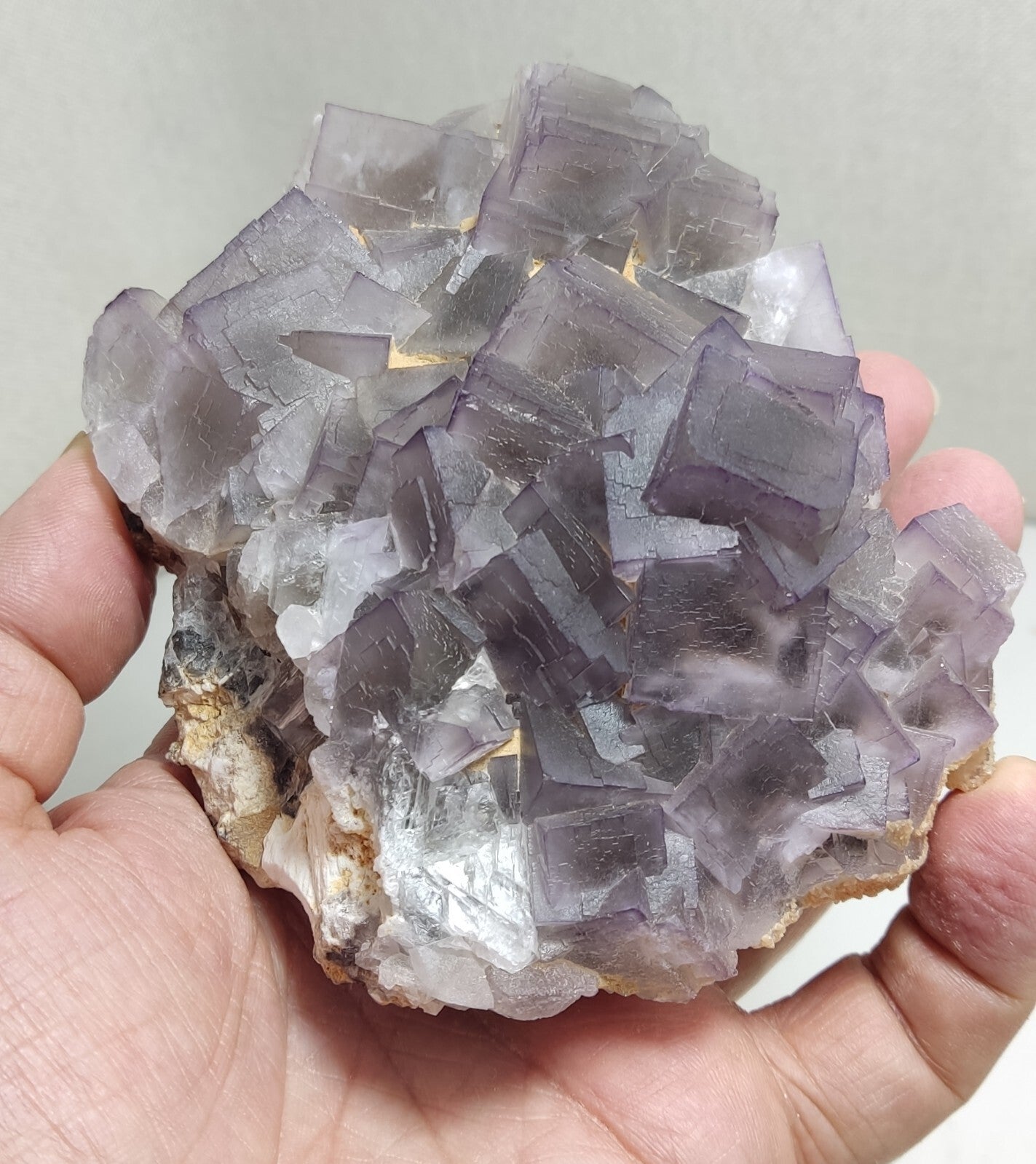An amazing specimen of cubic light purple color Fluorite 706 grams