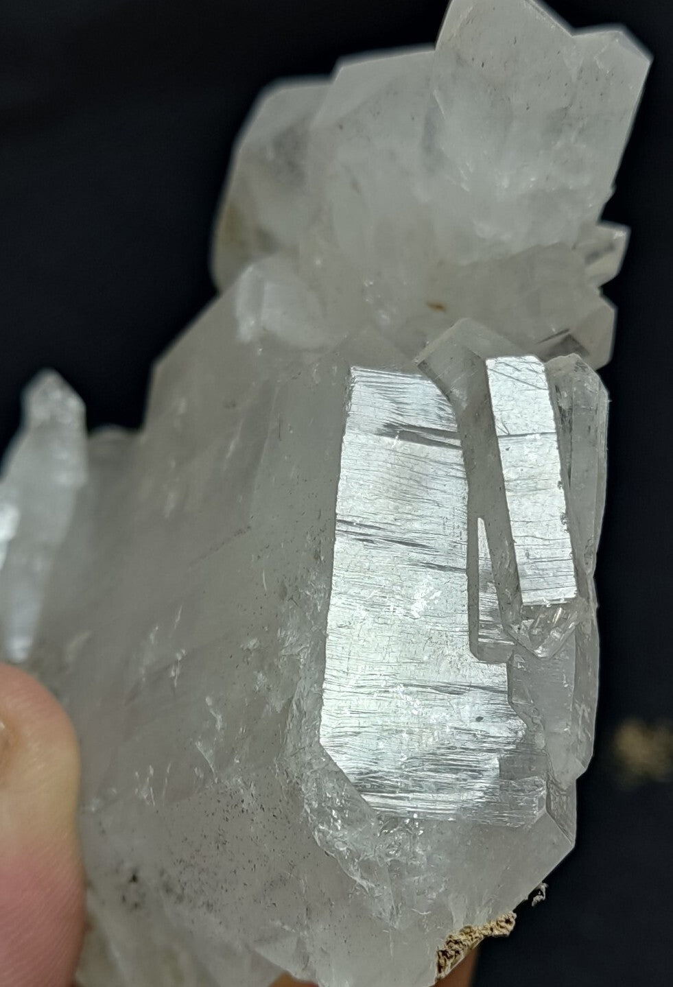 An amazing specimen of terminated faden Quartz crystal 190 grams