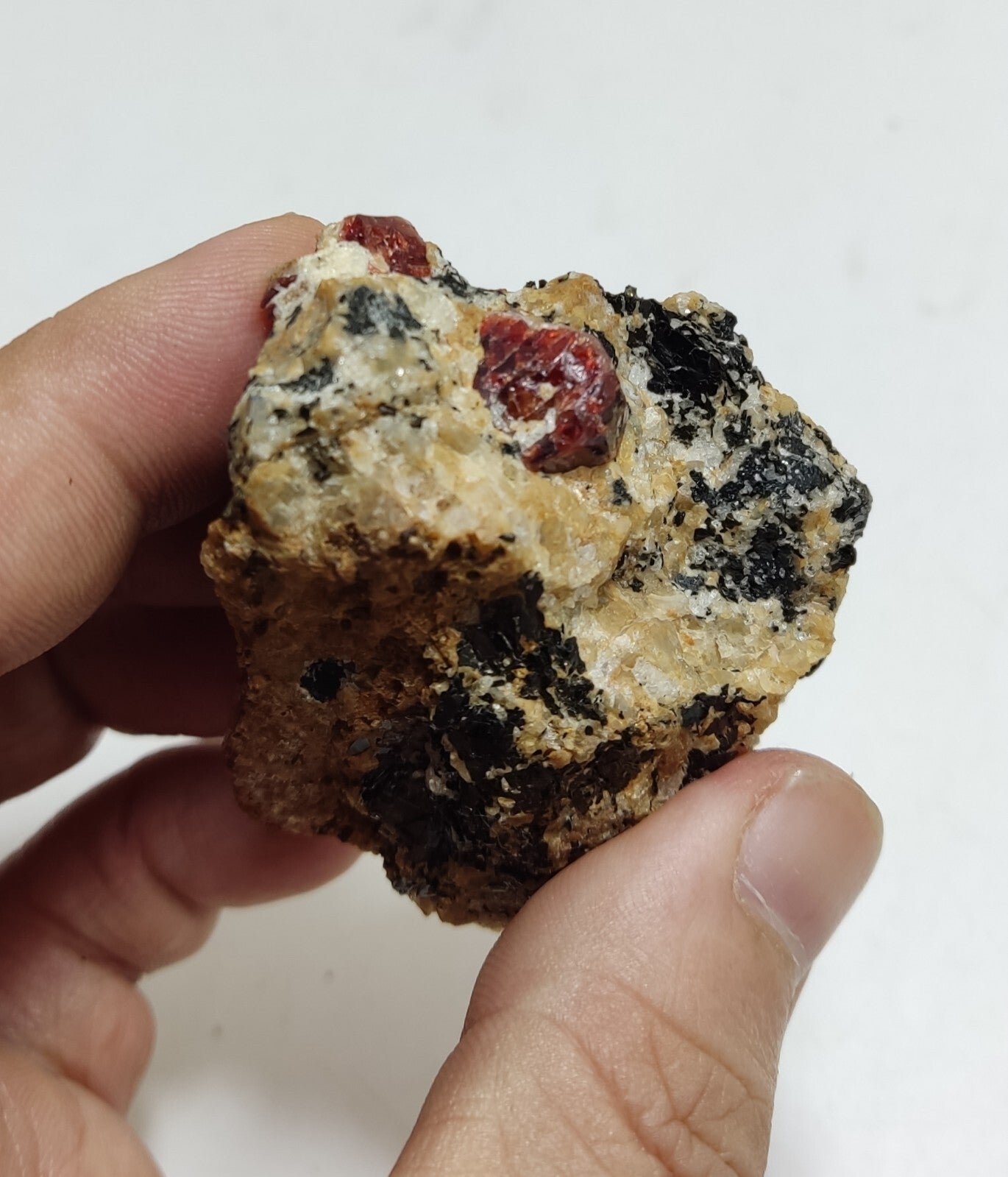 An Aesthetic specimen of zircon crytsals with biotite 130 grams