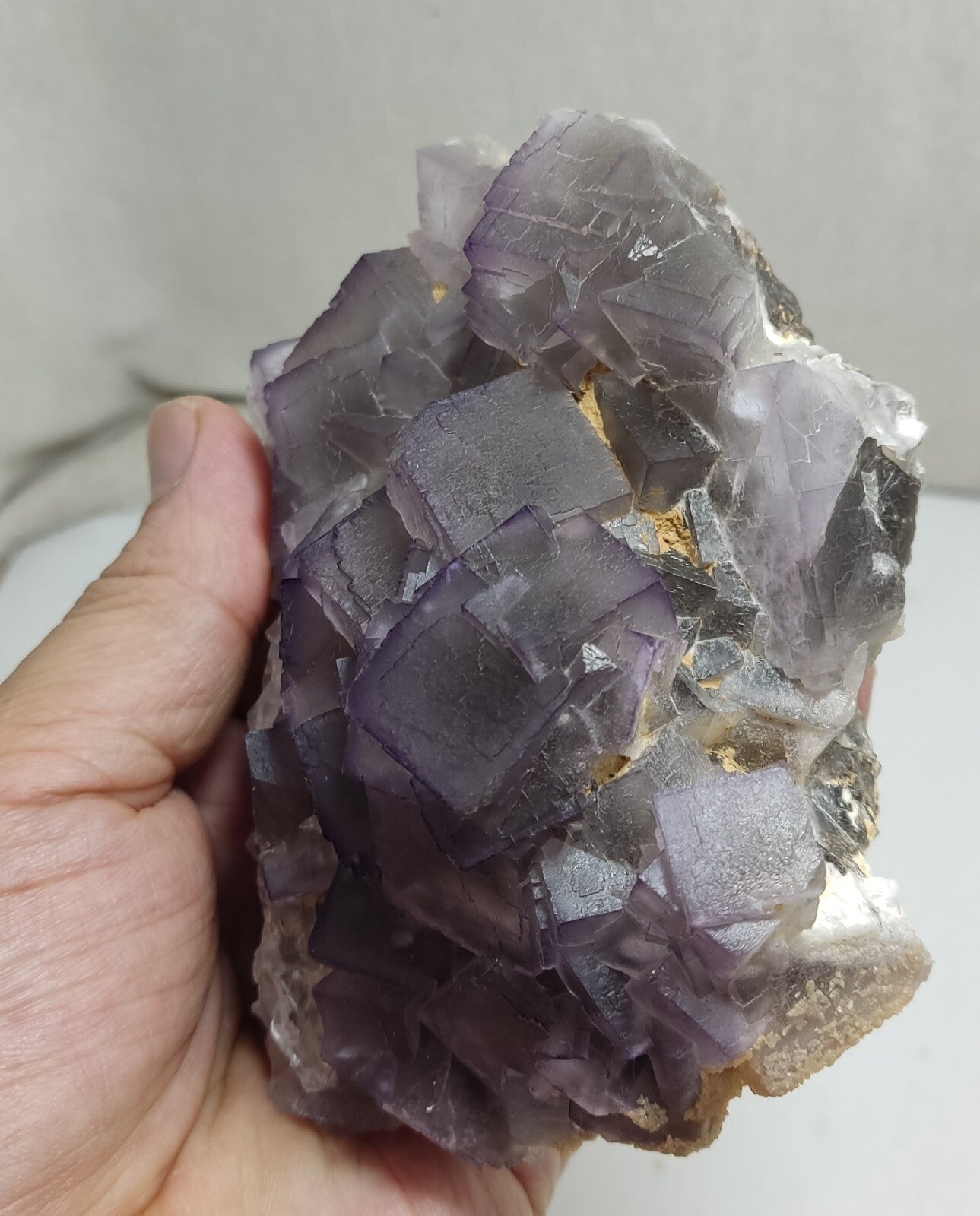 An amazing specimen of cubic light purple color Fluorite 706 grams