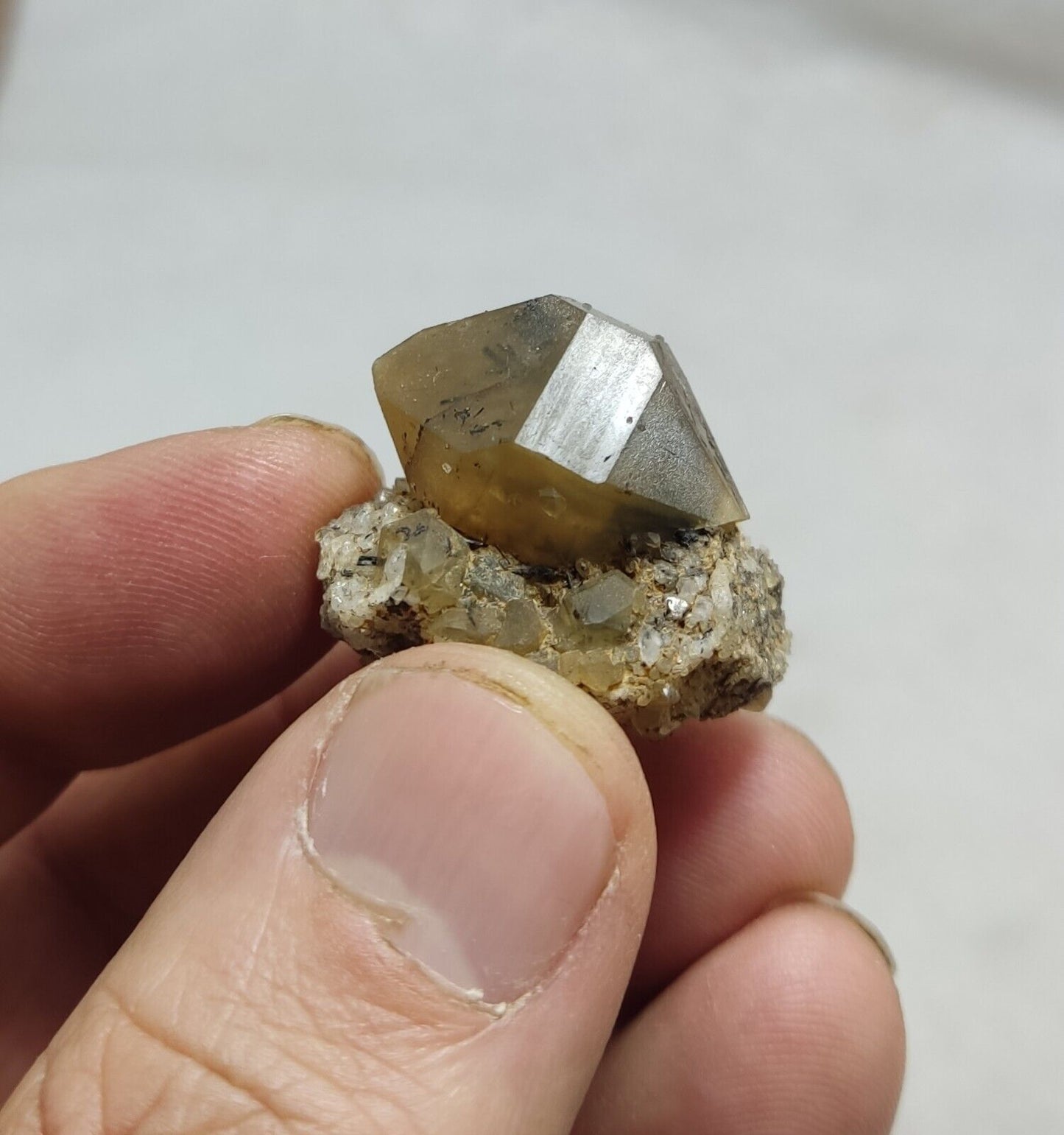 An aesthetic natural terminated astrophyllite Quartz crystal on matrix 15 grams