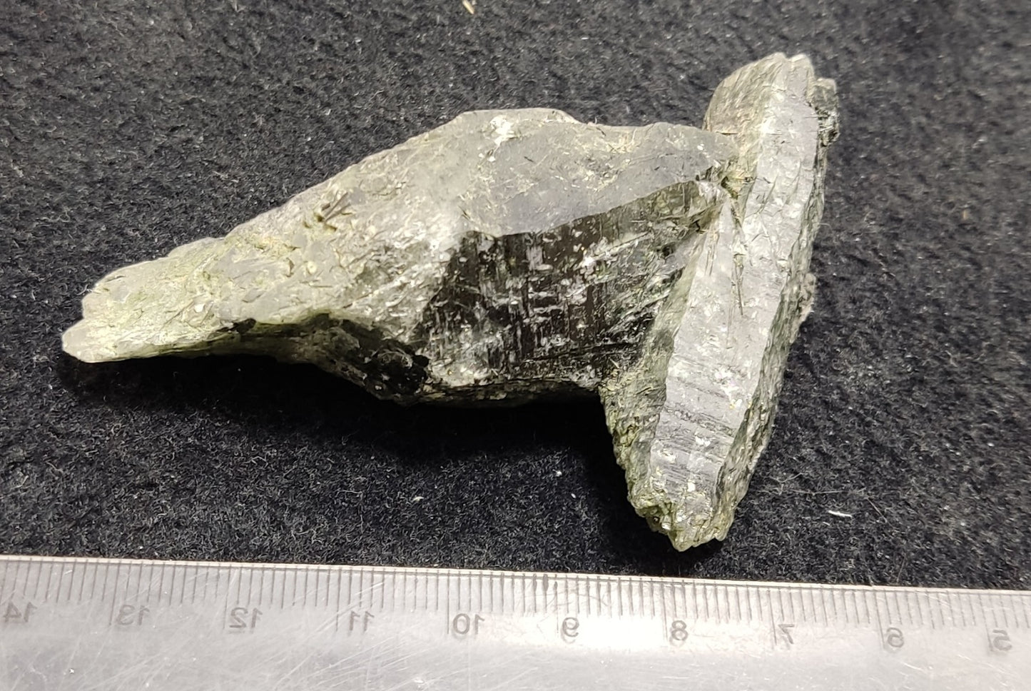 An Aesthetic Natural terminated Chlorite Quartz crystal specimen 91 grams