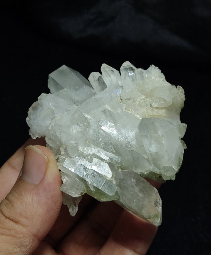 Natural Chlorite quartz Cluster specimen  143 grams