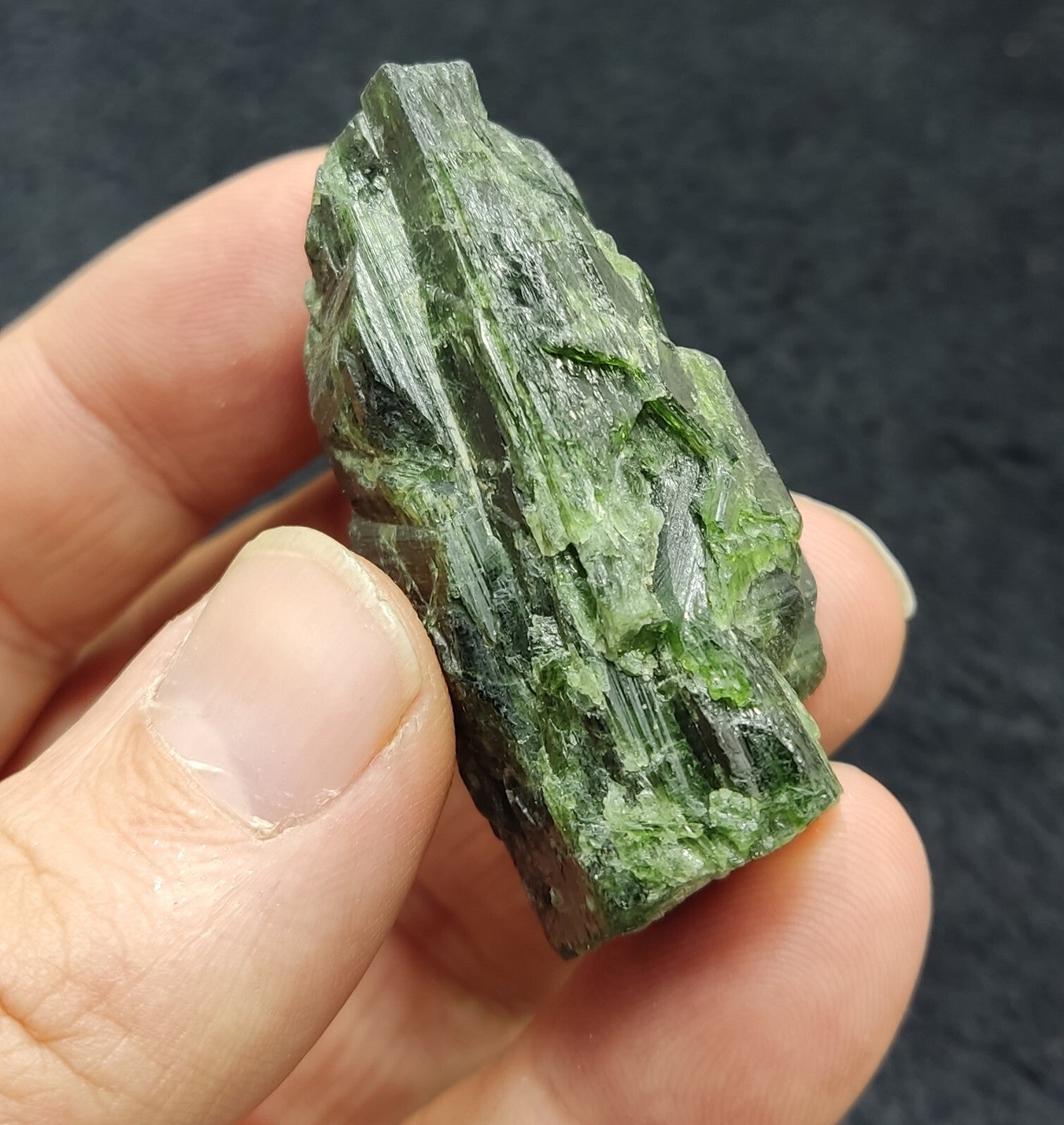 An amazing specimen of diopside crystal 46 grams