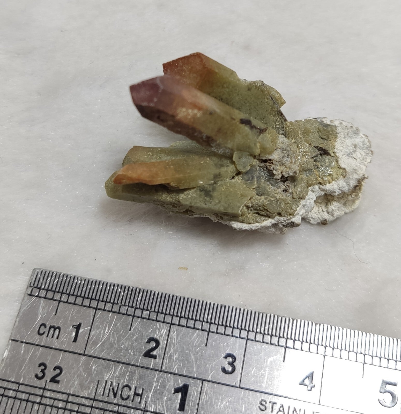 An Aesthetic terminated chlorite Quartz specimen with brookite 11 grams