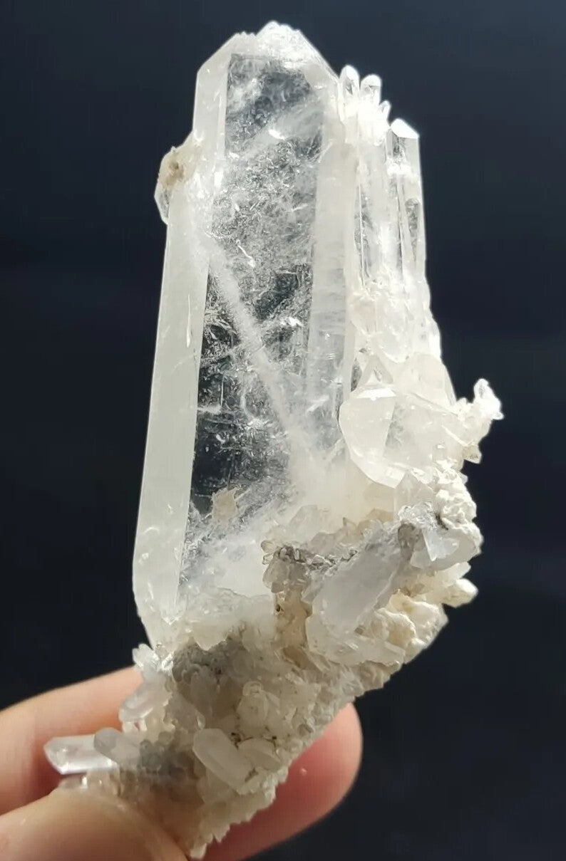An Aesthetic specimen of faden Quartz crystal on matrix 28 grams