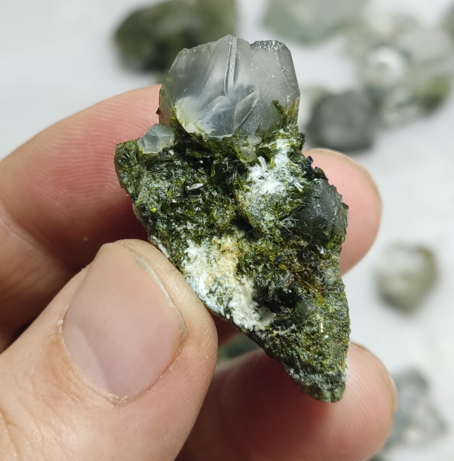 260 grams epidote Quartz crystals