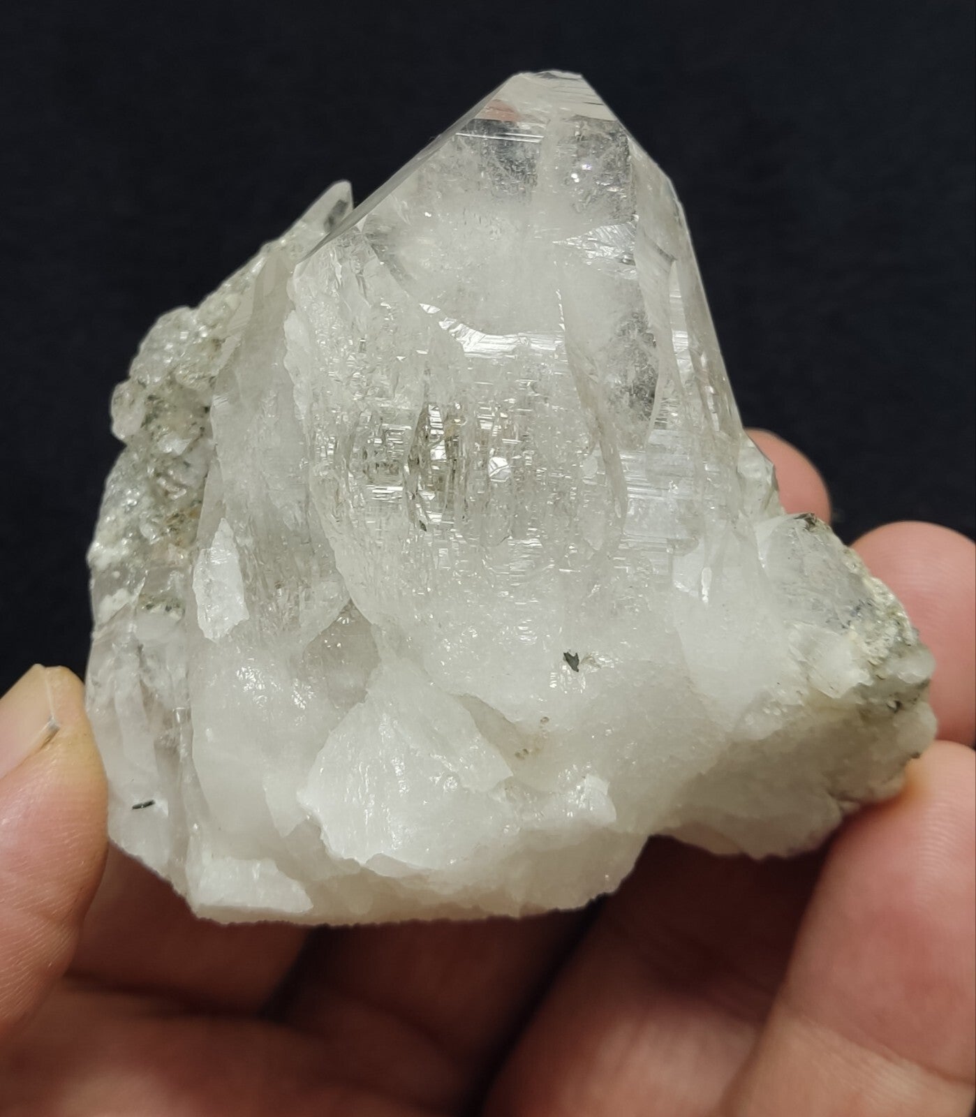An Aesthetic terminated specimen of Quartz with mica 210 grams