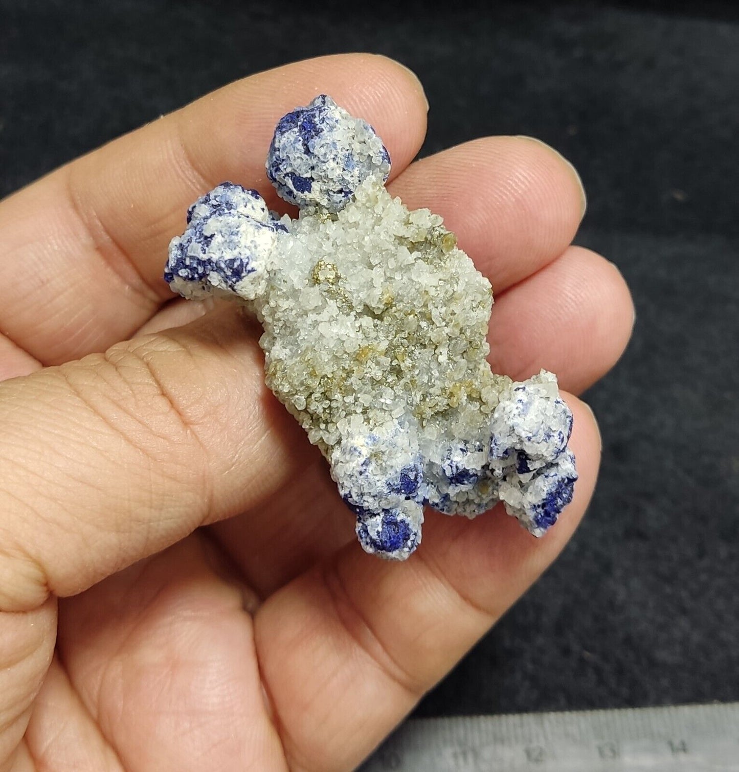 An Aesthetic specimen of fluorescent Lazurite with pyrite 24 grams