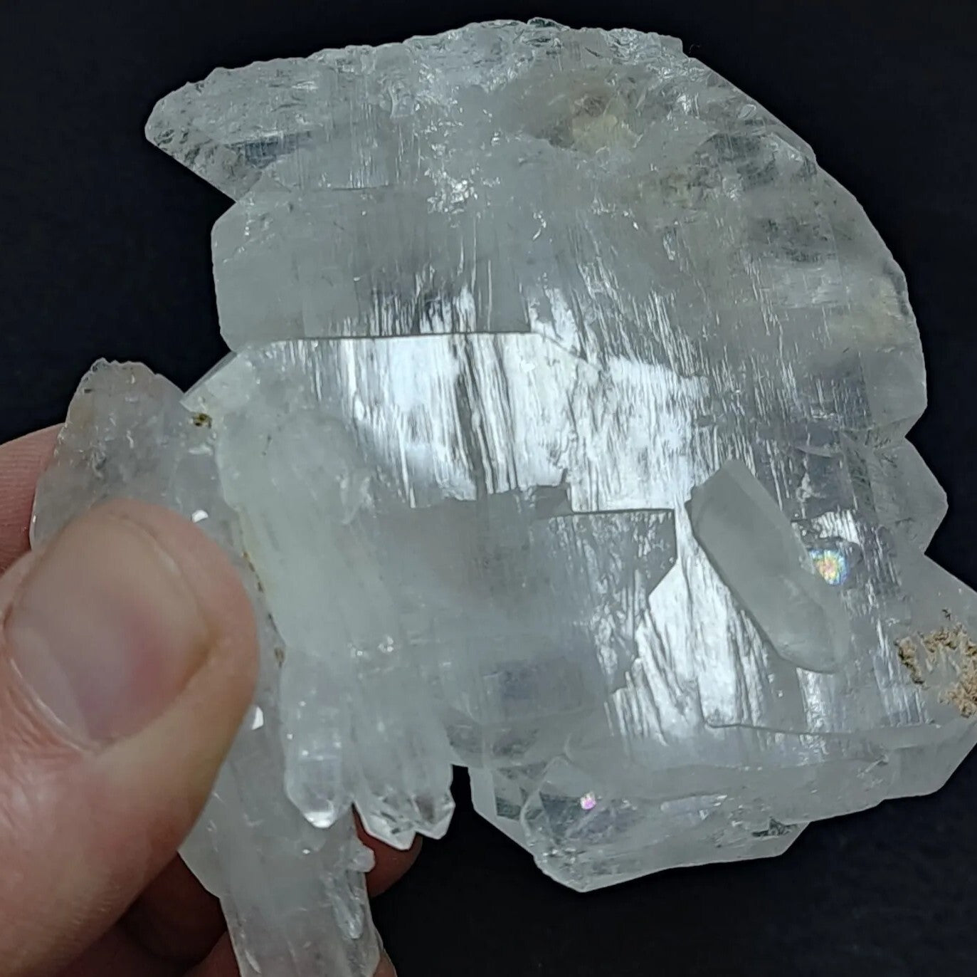 An amazing specimen of terminated faden Quartz crystal 190 grams