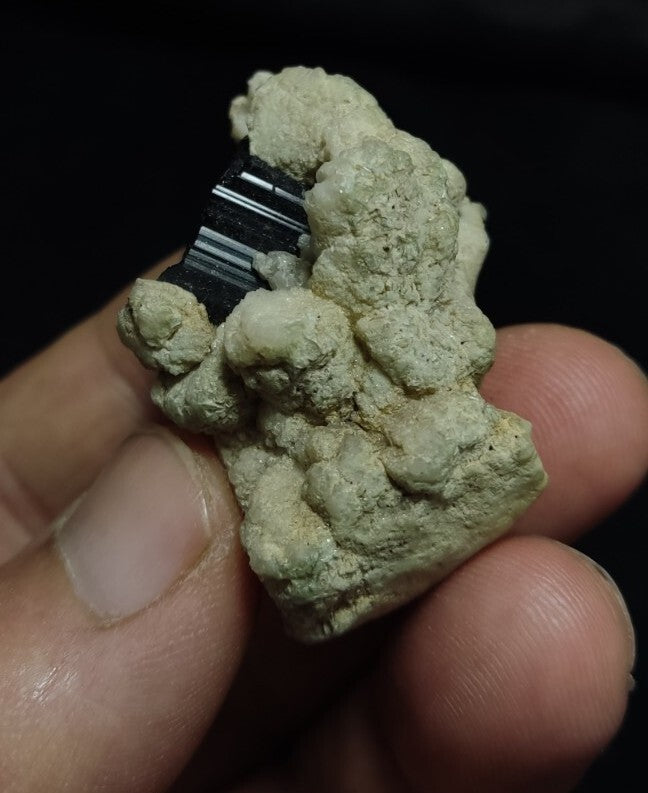 Natural Terminated Black Tourmaline Crystal on Matrix 35 grams