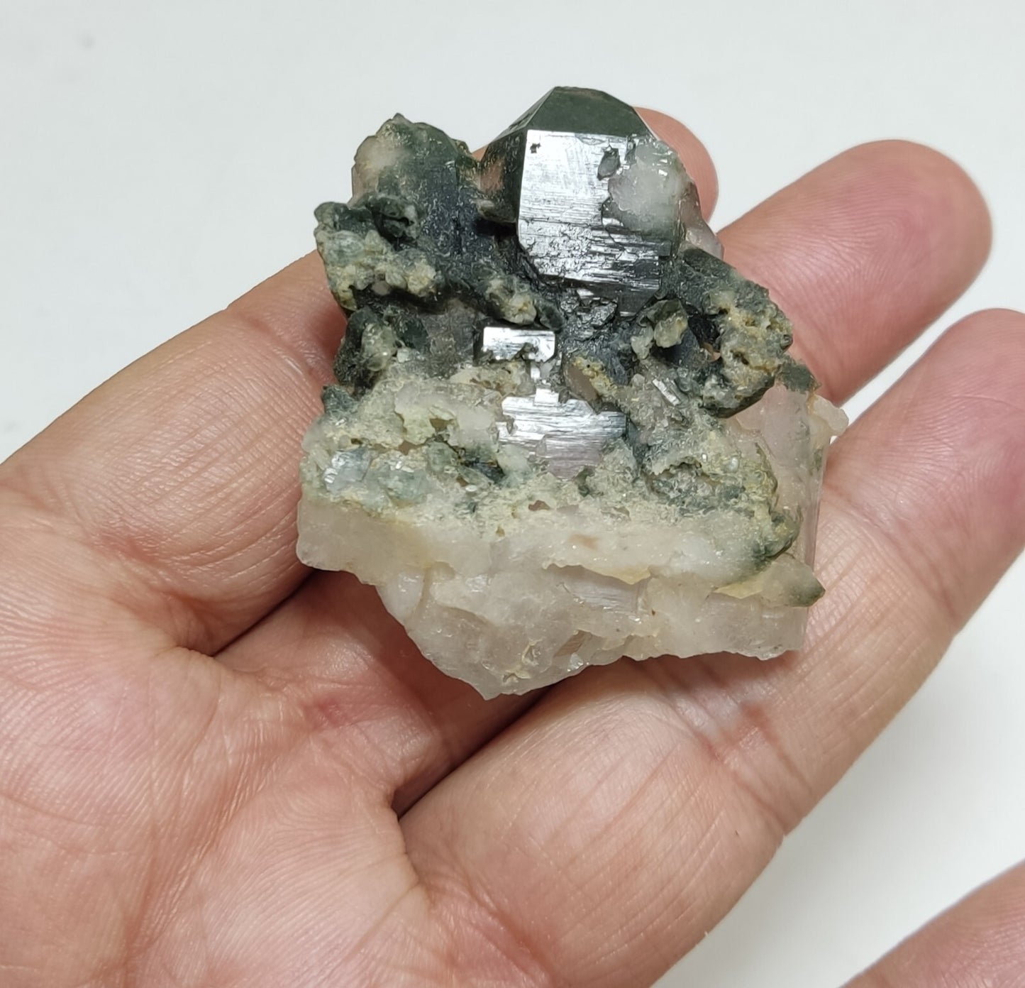 An Aesthetic terminated chlorite Quartz specimen 36 grams