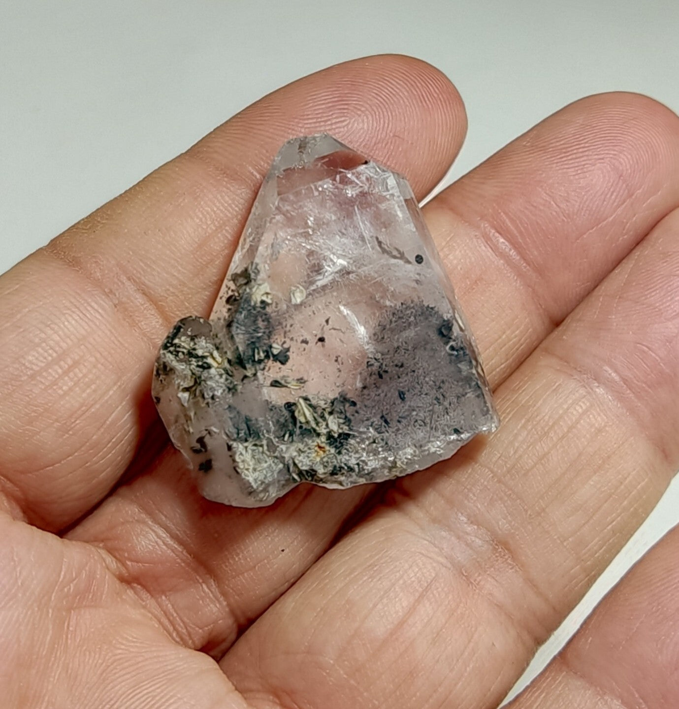 Small Tabular Quartz Crystal With Brookite Inclusions 16 grams