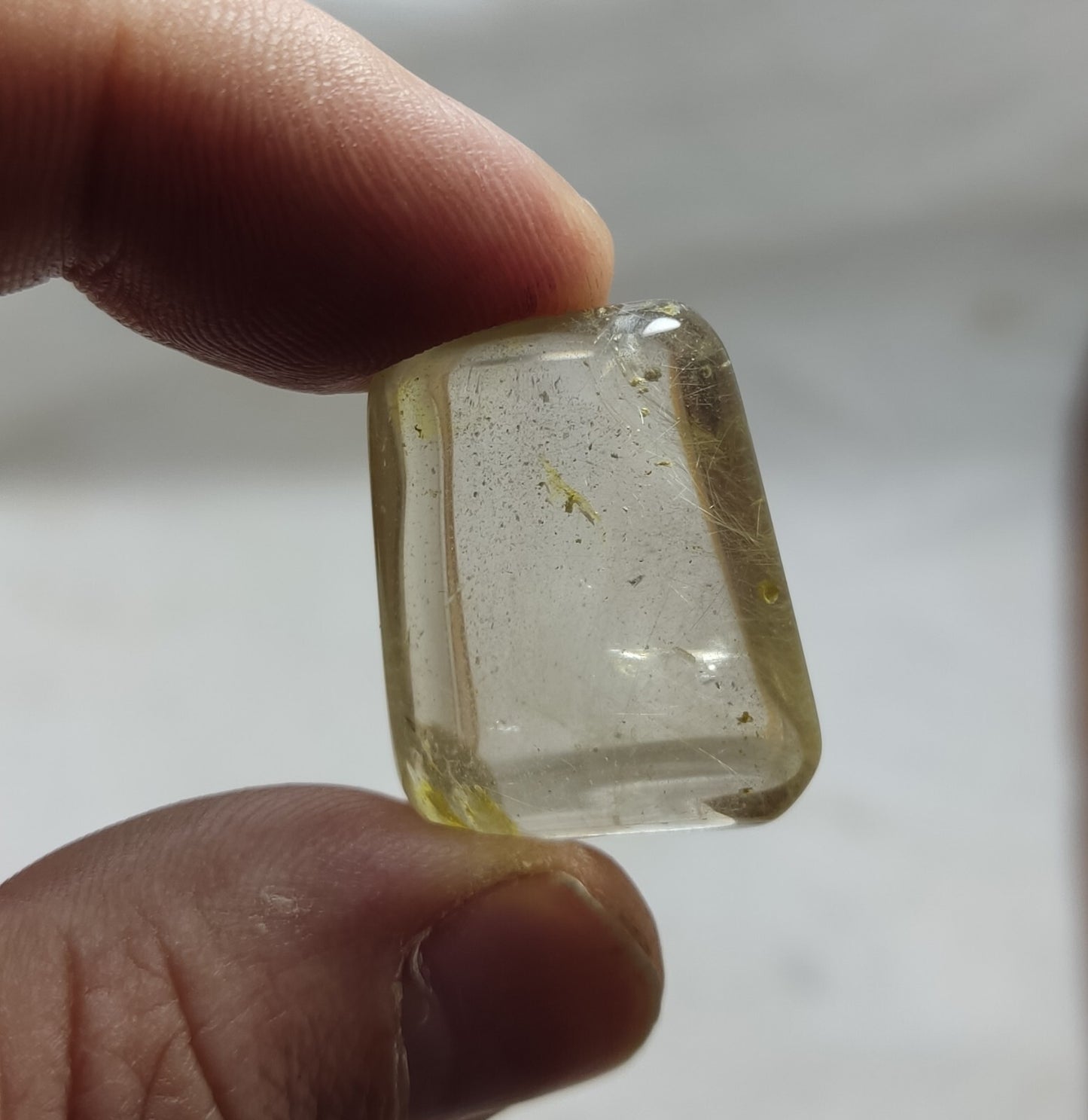 An amazing lot of Rutilated polished quartz tumbles 45 grams