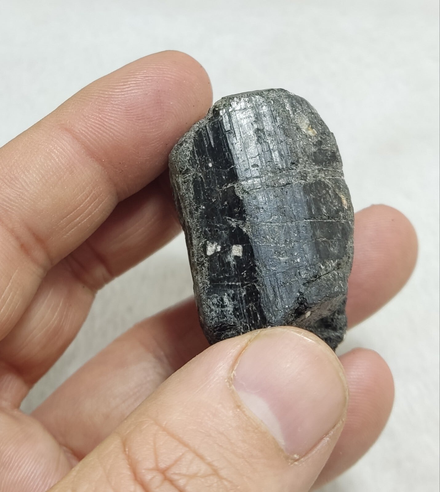 An amazing specimen of terminated black tourmaline 66 grams
