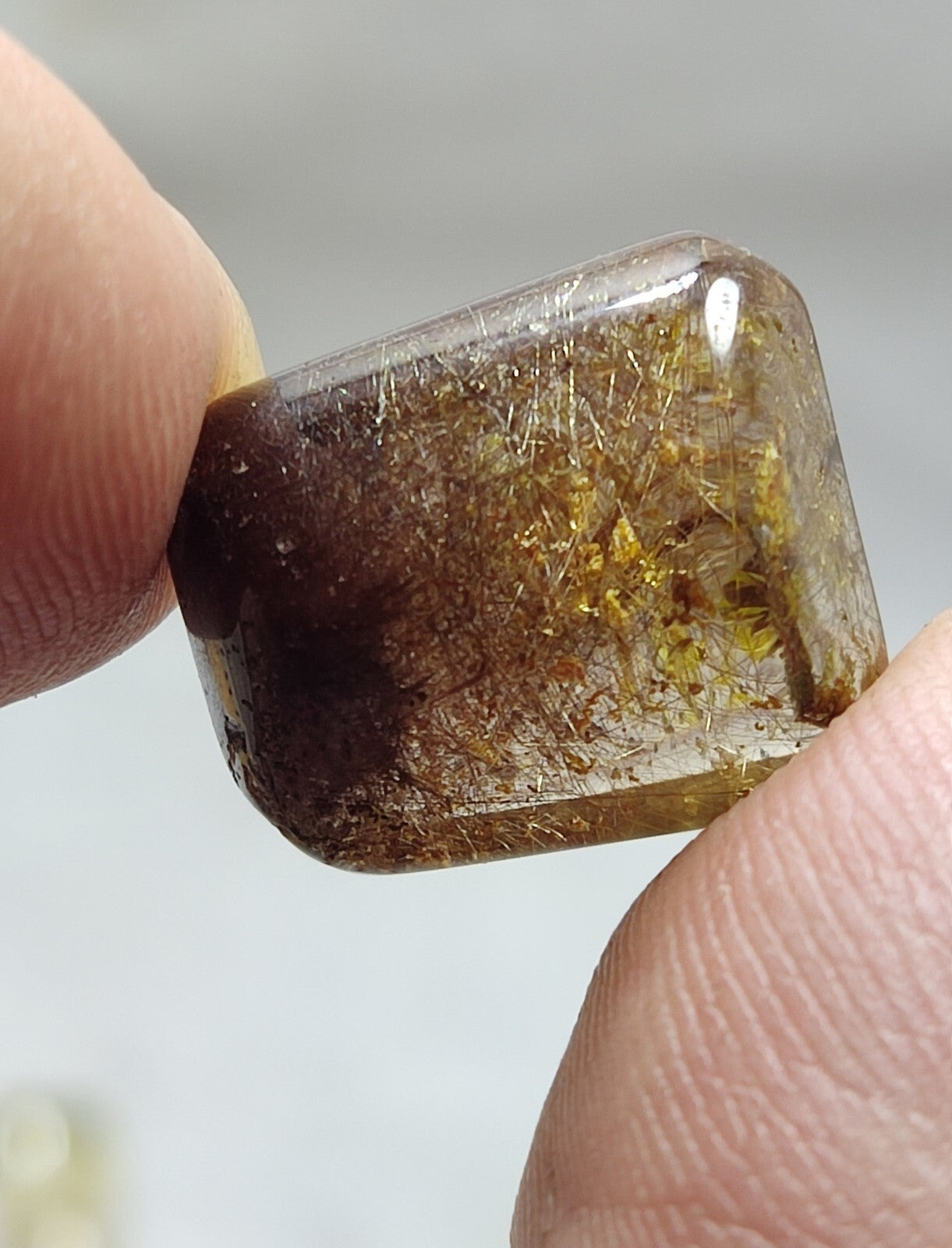 An amazing lot of Rutilated polished quartz tumbles 44 grams