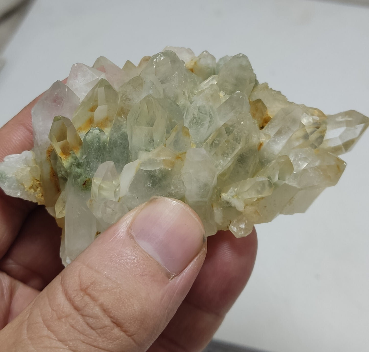 An Aesthetic specimen of chlorite quartz 150 grams