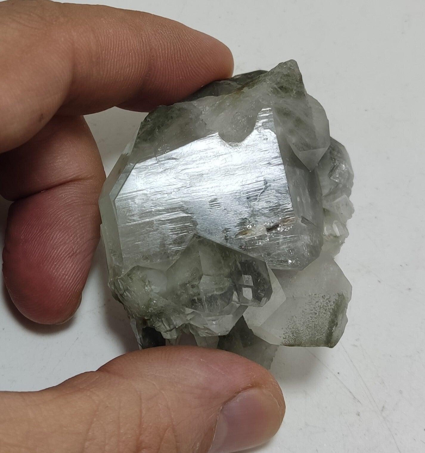 A very Aesthetic Natural beautifully terminated Chlorite Quartz crystal 88 grams