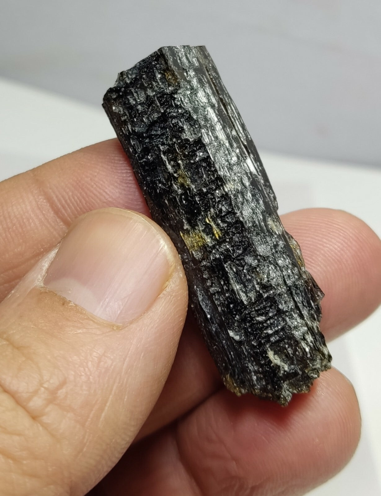 An aesthetic specimen of epidote crystal 15 grams