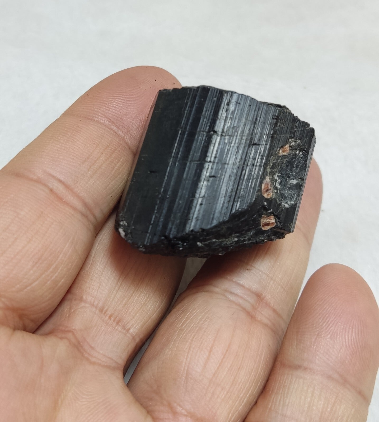 An amazing specimen of terminated black tourmaline 62 grams