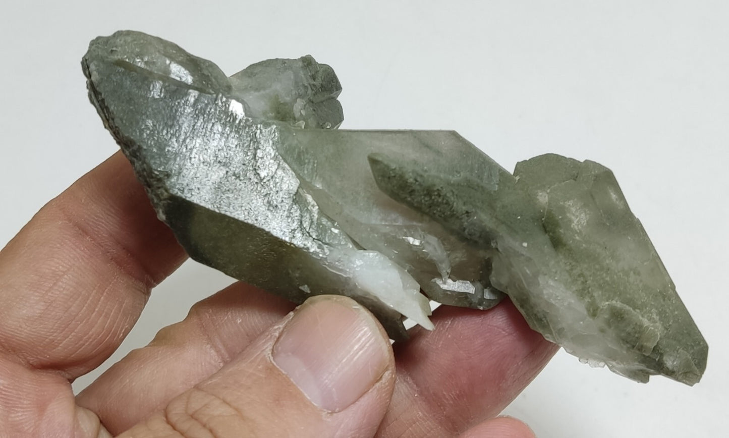 An Aesthetic Natural beautifully terminated Chlorite Quartz cluster 63 grams