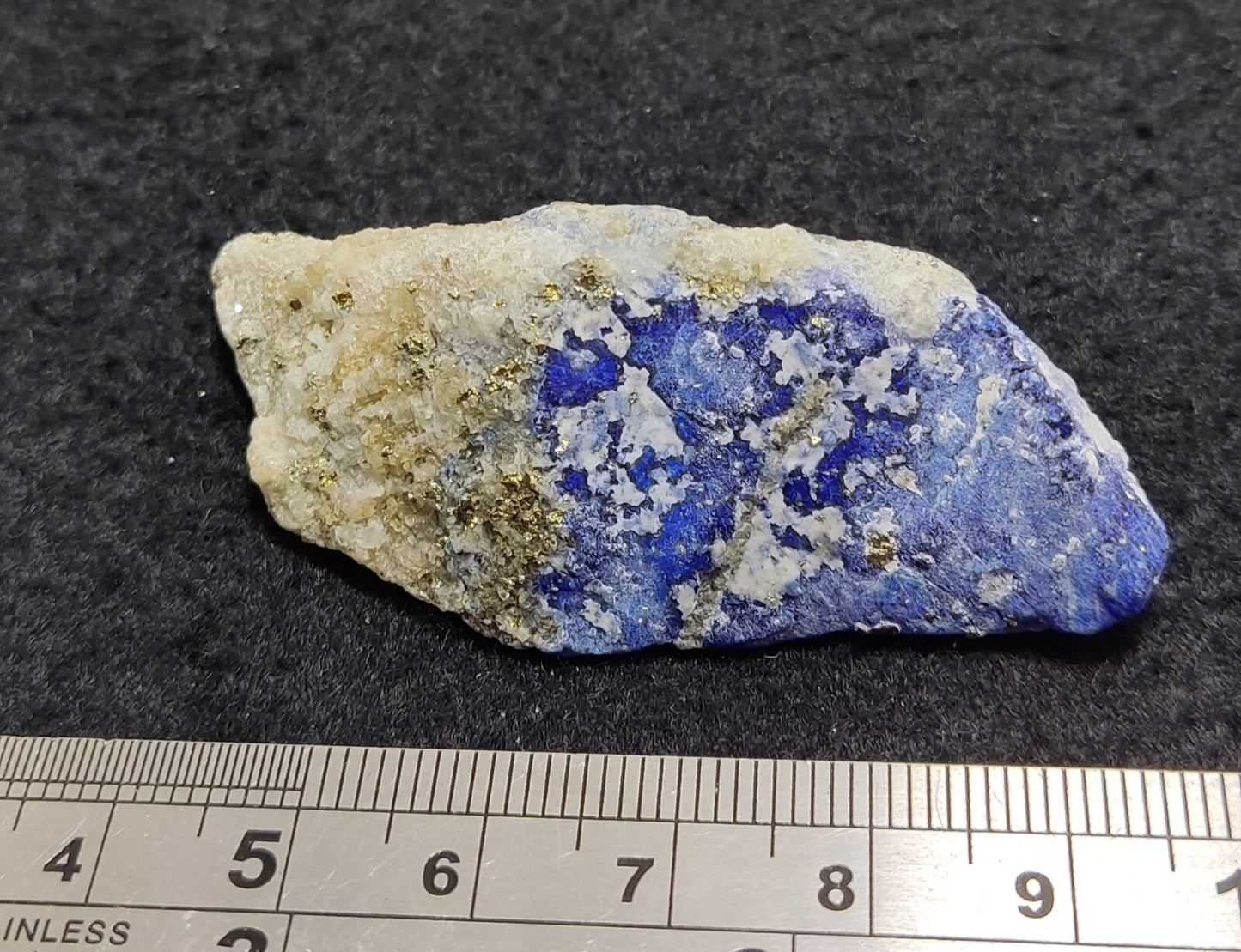 An Aesthetic specimen of lazurite on matrix with pyrite 29 grams