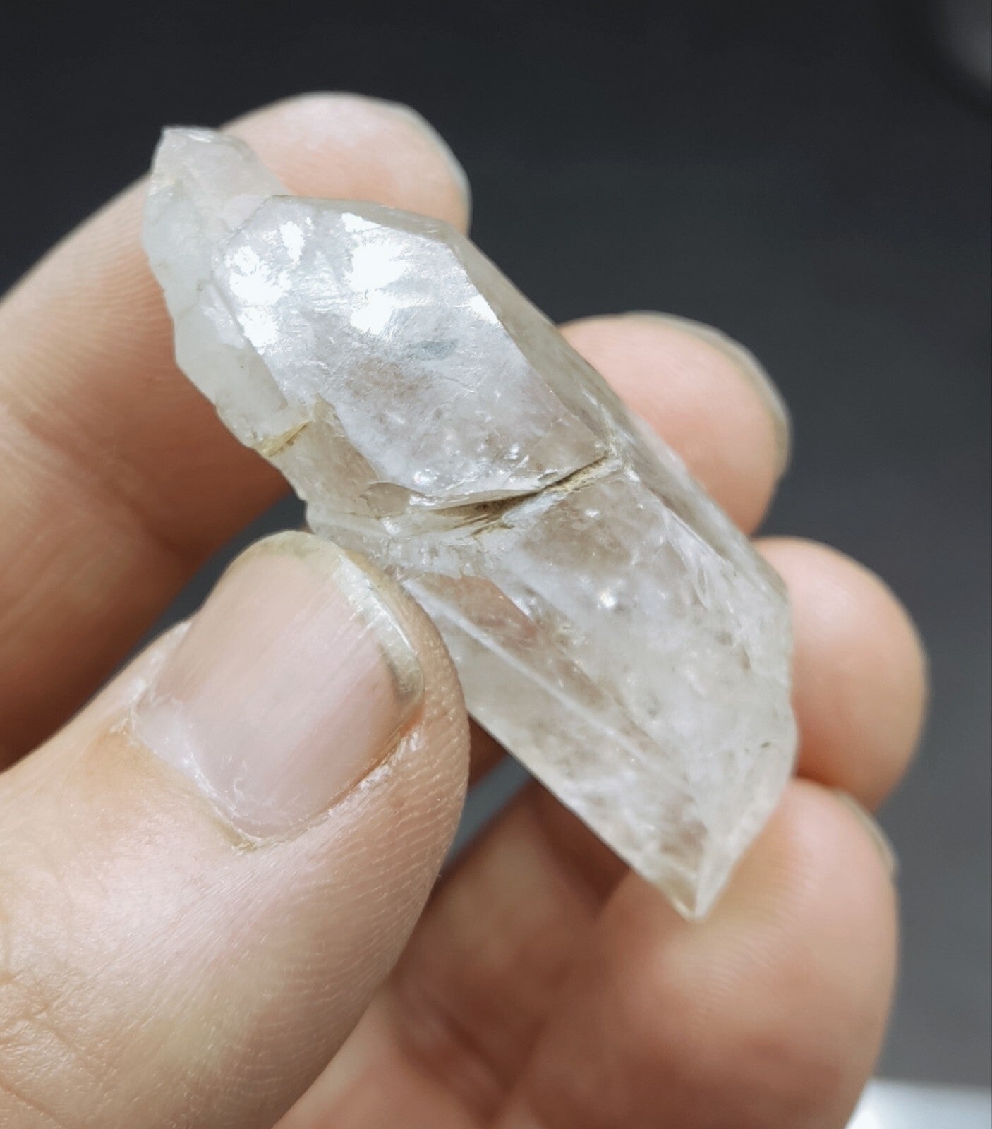 An Aesthetic terminated specimen of Faden Quartz crystal 20 grams
