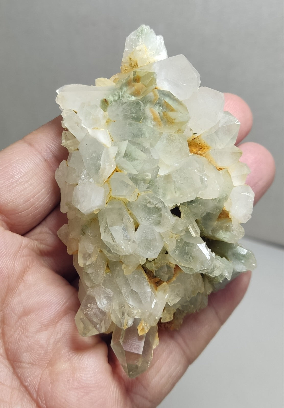 An Aesthetic specimen of chlorite quartz 150 grams