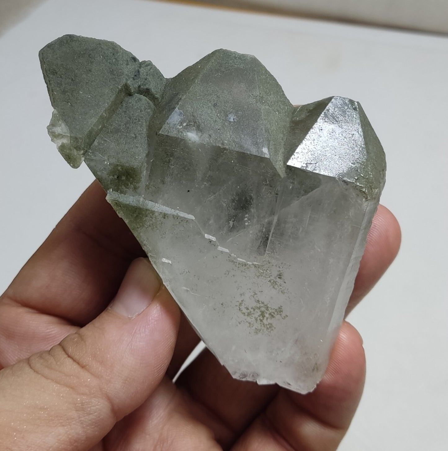 An Aesthetic Natural terminated quartz with Chlorite inclusions 155 grams