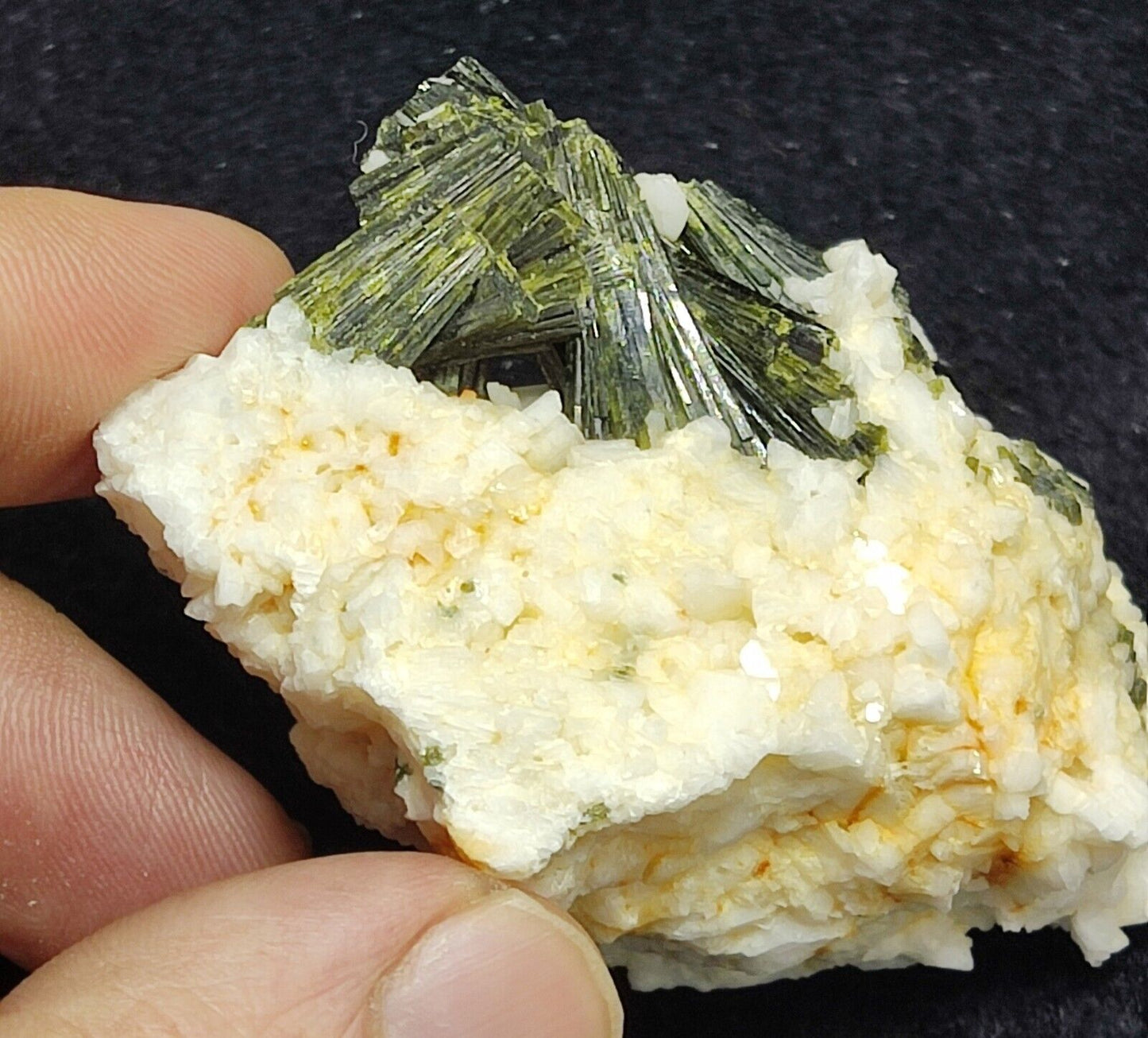 A very Aesthetic Naturally terminated specimen of epidote on matrix 113 grams