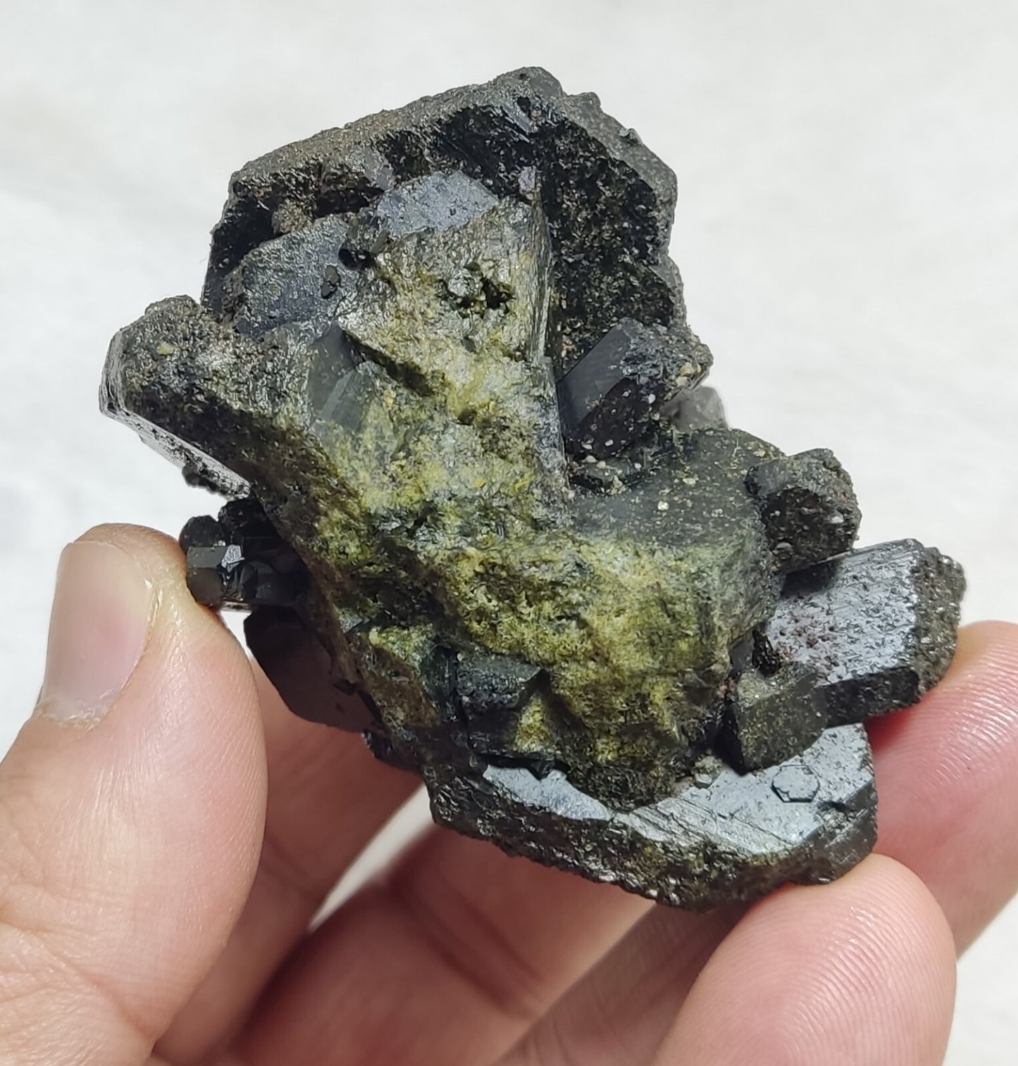 An Aesthetic Natural terminated epidote crystal specimen 159 grams