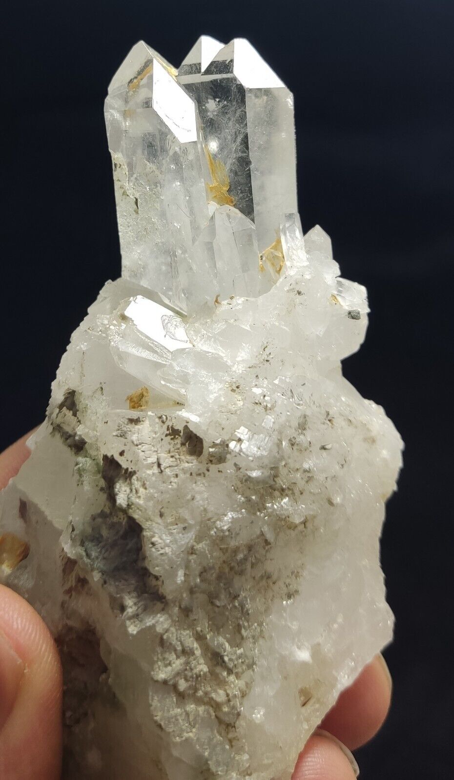 An Aesthetic specimen of chlorite Quartz cluster 167 grams