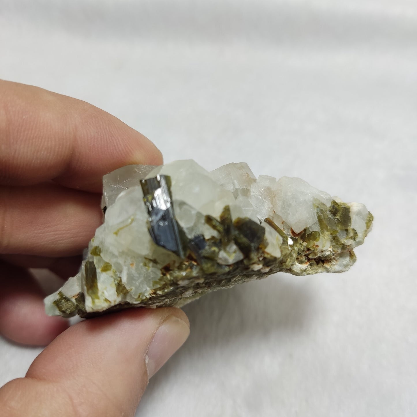 An amazing specimen of Adularia/feldspar with epidote 116 grams