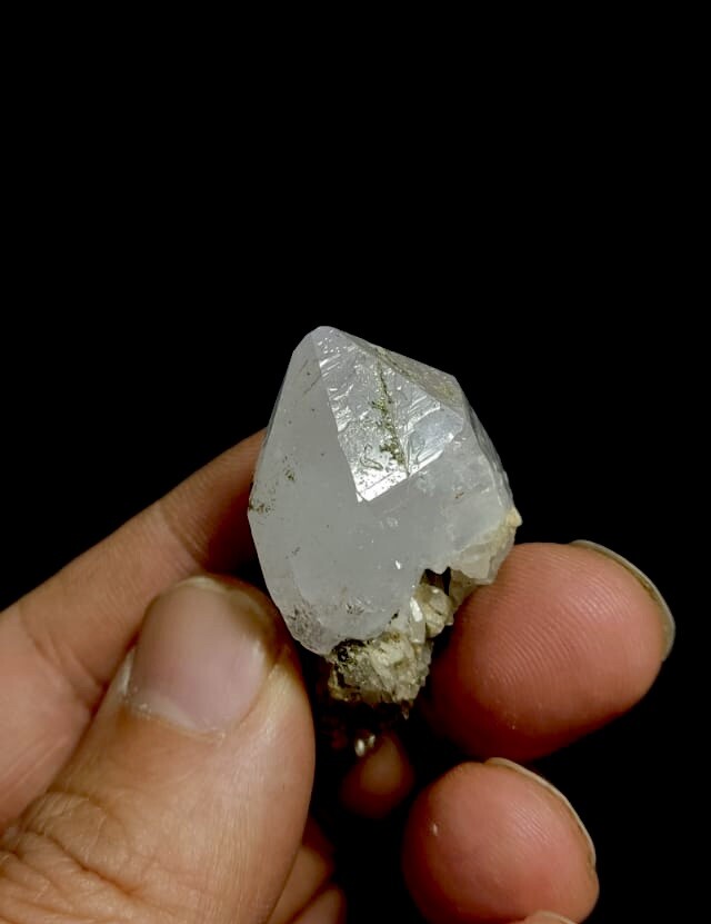 Naturally Terminated Quartz Point With Chlorite Inclusions.