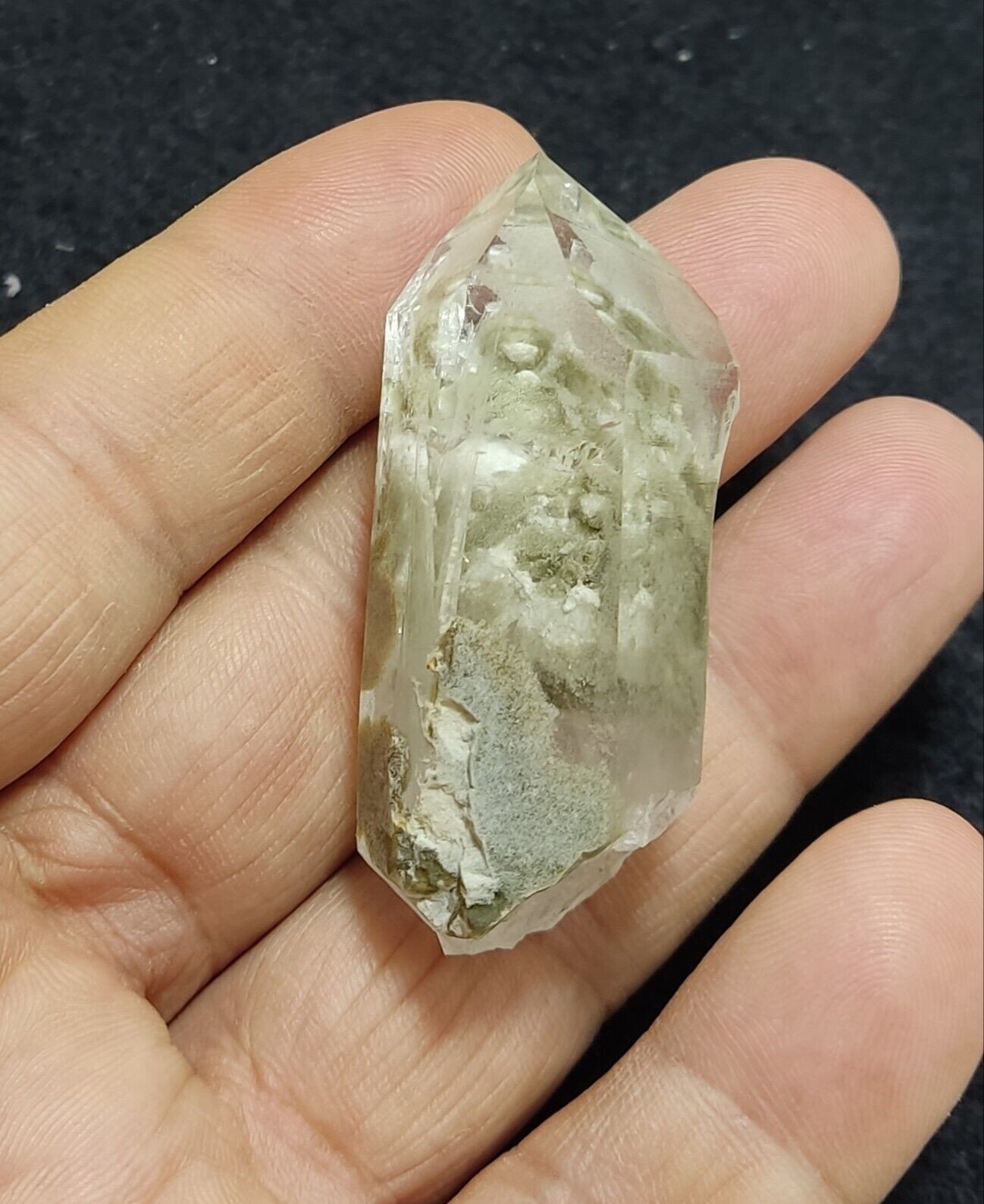 An Aesthetic Natural terminated chlorite Quartz specimen 29 grams