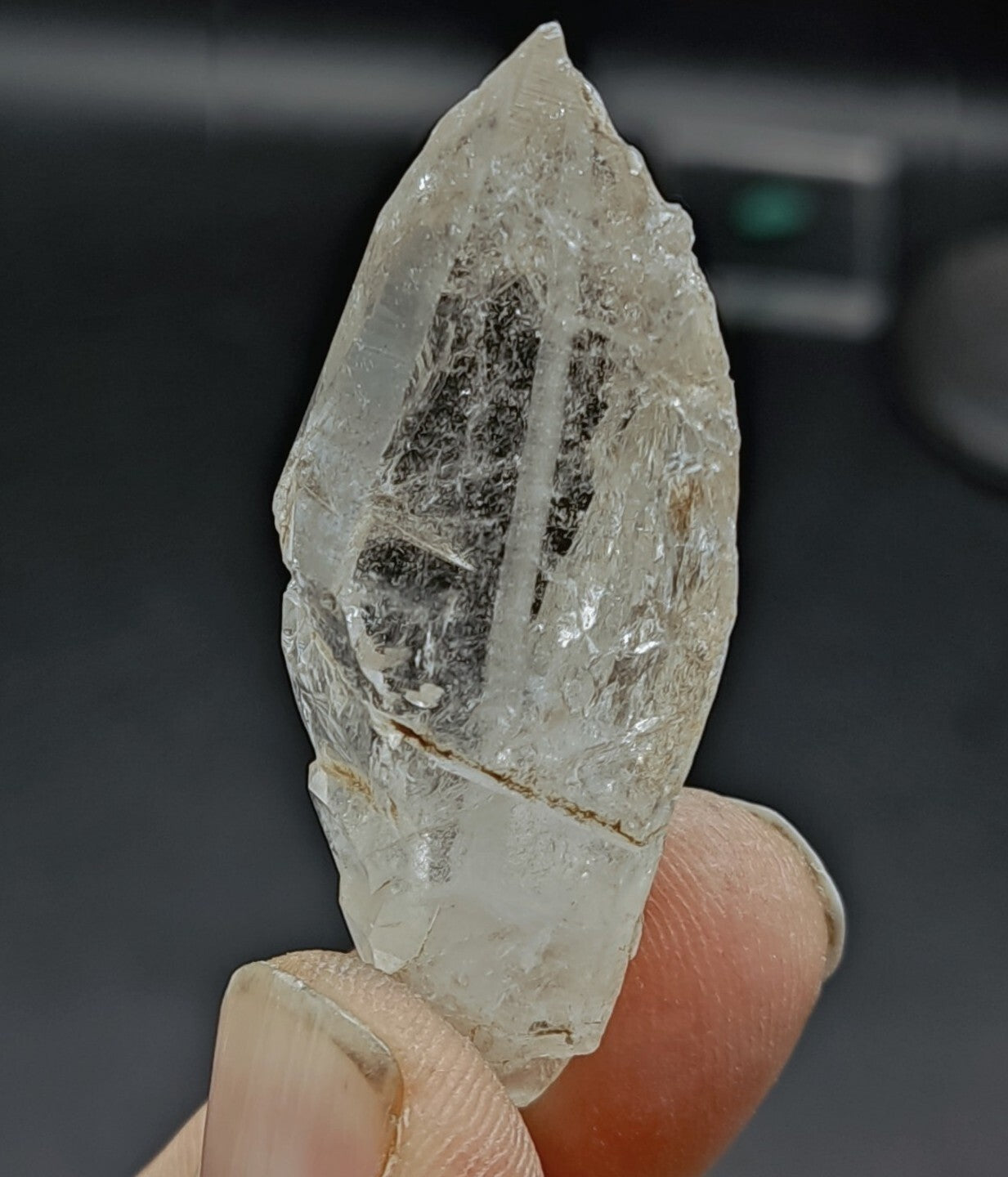 An Aesthetic terminated specimen of Faden Quartz crystal 20 grams