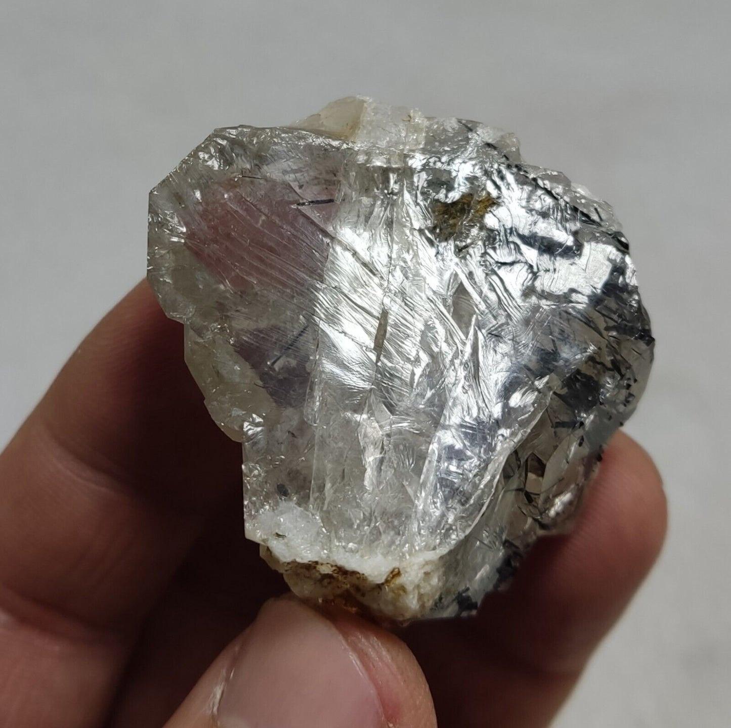 An Aesthetic Natural terminated Quartz crystal with unique inclusions 49 grams