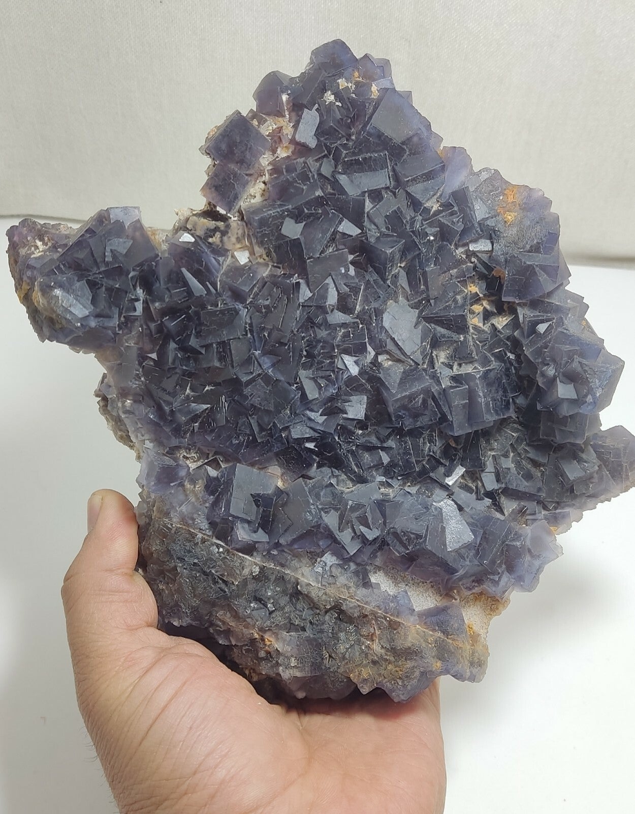 An amazing specimen of cubic light purple Fluorite 1830 grams