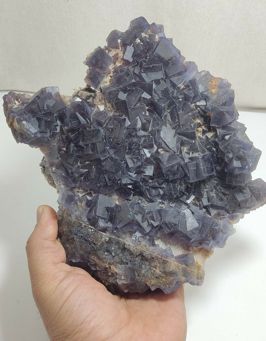 An amazing specimen of cubic light purple Fluorite 1830 grams