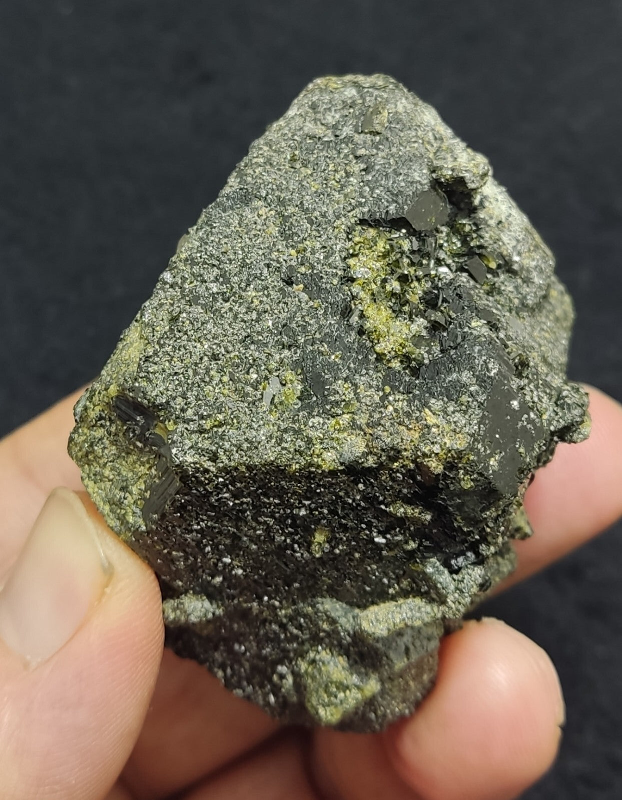 An Aesthetic Natural terminated epidote crystal specimen 224 grams